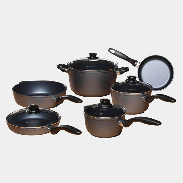 swiss diamond HD Nonstick 10-Piece Set - Gourmet Kitchen Kit - Induction