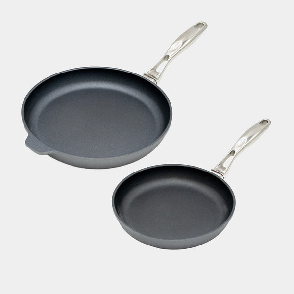 swiss diamond HD Nonstick 2-Piece Fry Pan Set with Stainless Steel Handle