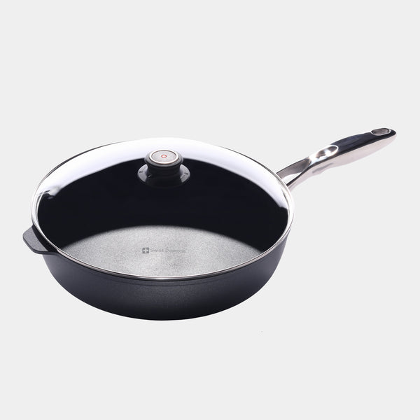 swiss diamond HD Nonstick 5.8 qt Saute Pan with Glass Lid