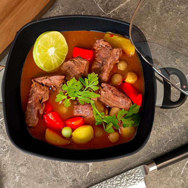 Swiss Diamond HD Nonstick 5 Qt Square Casserole With Glass Lid - Induction