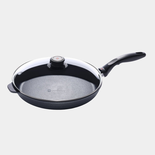Swiss Diamond HD Nonstick Fry Pan With Glass Lid - Induction