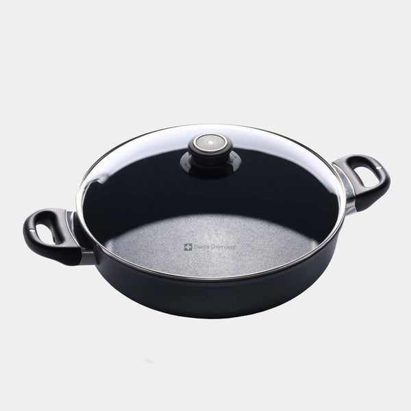swiss diamond HD Nonstick Sauteuse with Glass Lid - Induction
