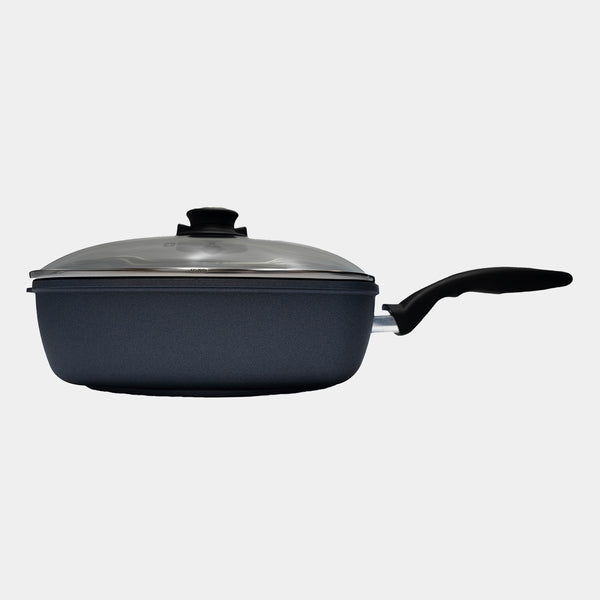 Swiss Diamond HD Nonstick Square Saute Pan With Glass Lid - Induction