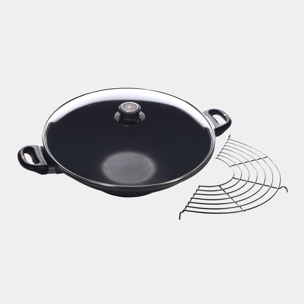 Swiss Diamond HD Nonstick Wok With Glass Lid - Induction