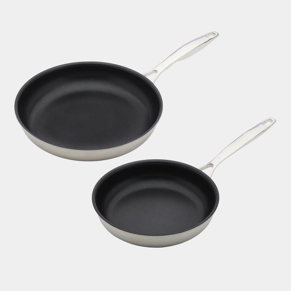 swiss diamond Nonstick Clad 2-Piece Fry Pan Set - Induction