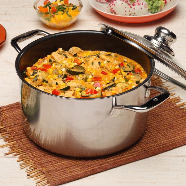 Swiss Diamond Nonstick Clad 6.3 Qt Dutch Oven With Glass Lid - Induction