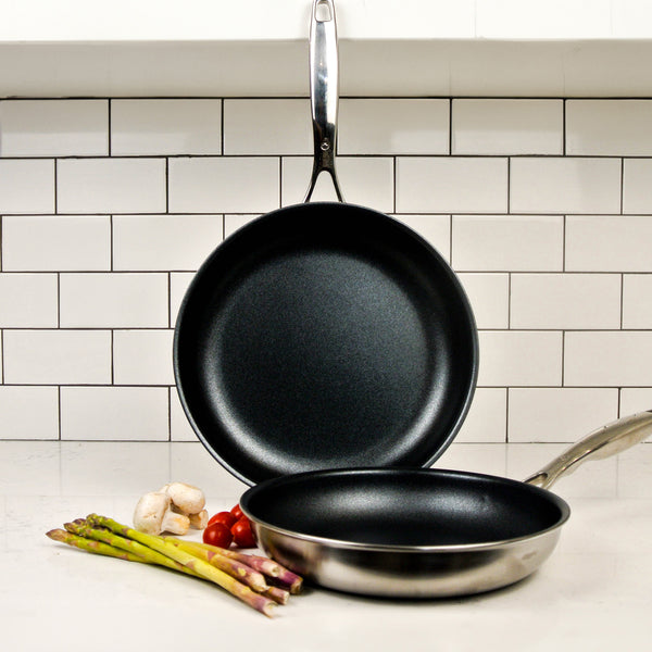 Swiss Diamond Nonstick Clad Fry Pan 2-Piece Set - Induction