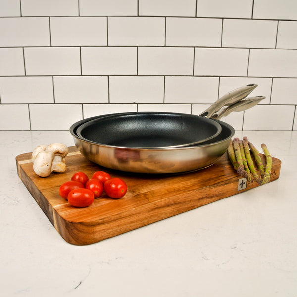Swiss Diamond Nonstick Clad Fry Pan 2-Piece Set - Induction