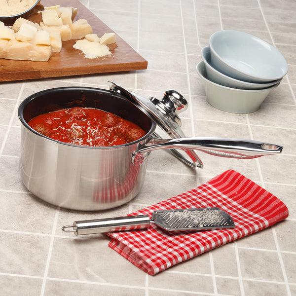 Swiss Diamond Nonstick Clad Saucepan With Glass Lid - Induction