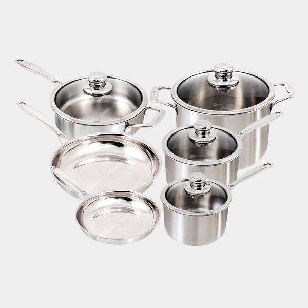 swiss diamond Premium Clad 10-Piece Stainless Steel Set