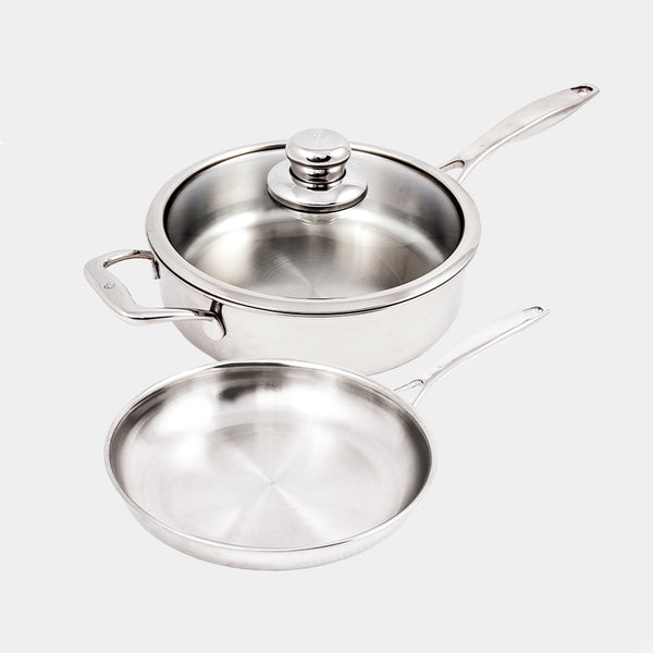swiss diamond Premium Clad 3-Piece Stainless Steel Set