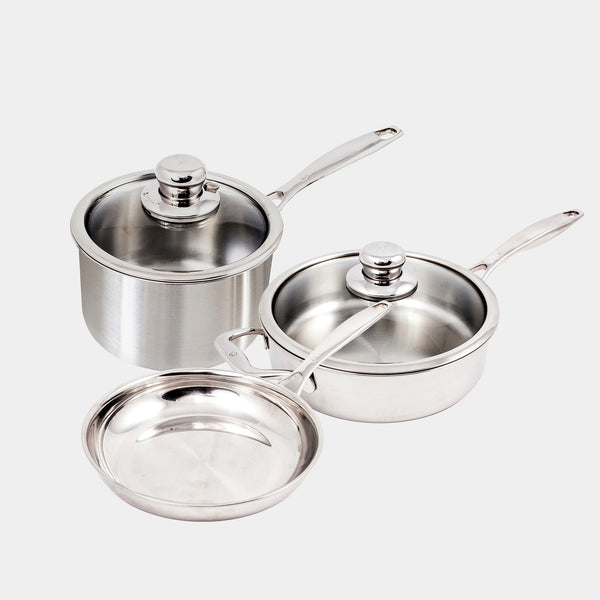 swiss diamond Premium Clad 5-Piece Cookware Set - Induction