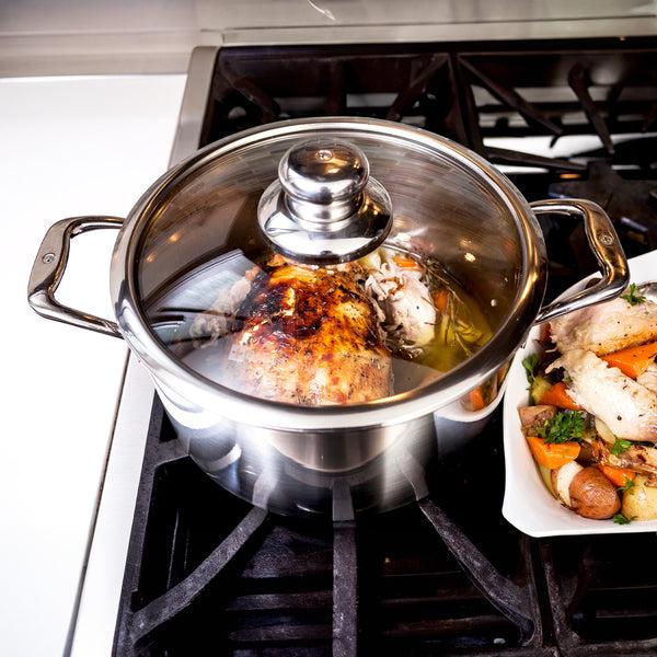 Swiss Diamond Premium Clad 6.7 Qt Dutch Oven With Glass Lid - Induction