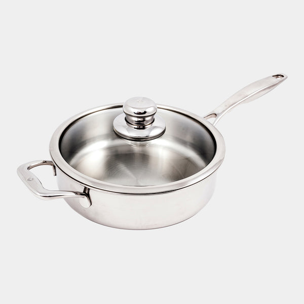 swiss diamond Premium Clad Saute Pan with Glass Lid - Induction