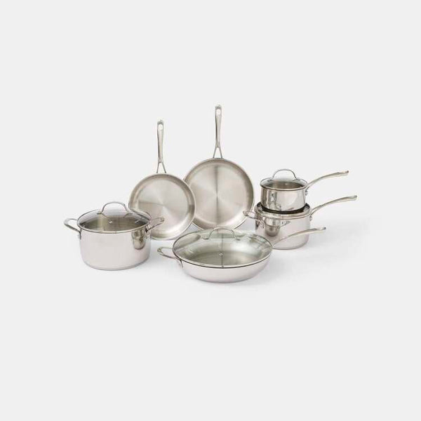 swiss diamond Premium Steel DLX 10 Piece Cookware Set