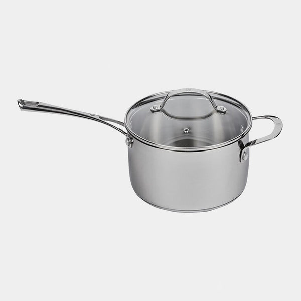 Swiss Diamond Premium Steel DLX 3.6 Qt Saucepan With Glass Lid - Induction