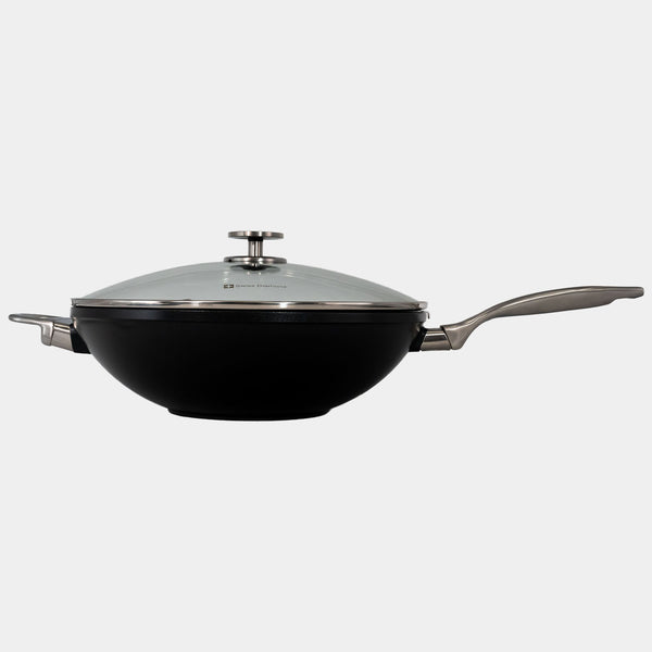 Swiss Diamond CHD Nonstick 12.5" Wok With Glass Lid