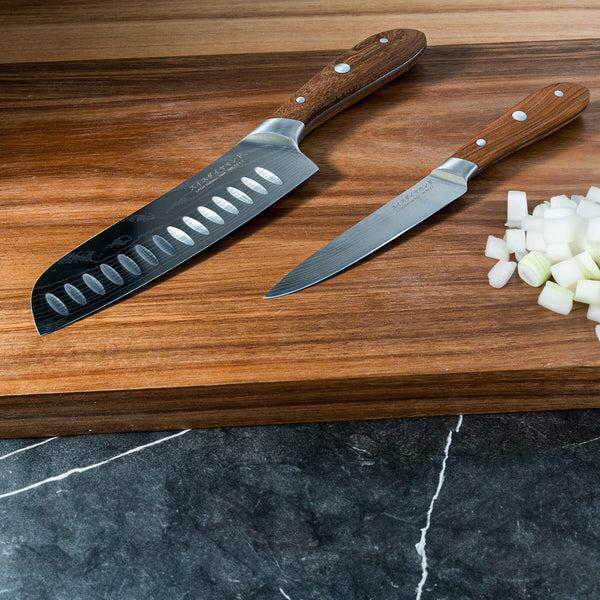 Swiss Diamond Damascus Santoku Paring Set