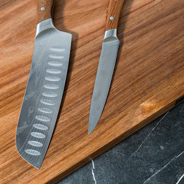 Swiss Diamond Damascus Santoku Paring Set