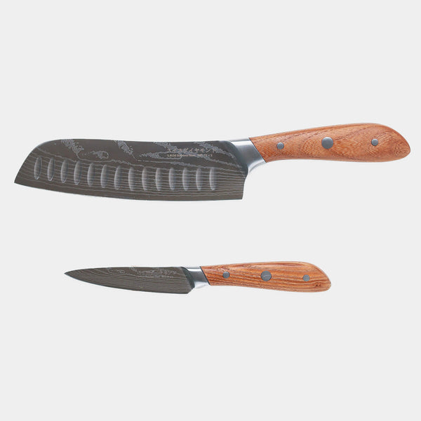 swiss diamond Damascus Santoku Paring Set