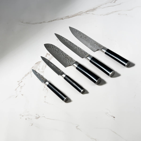 Swiss Diamond Hammered 5-Piece Knife Set