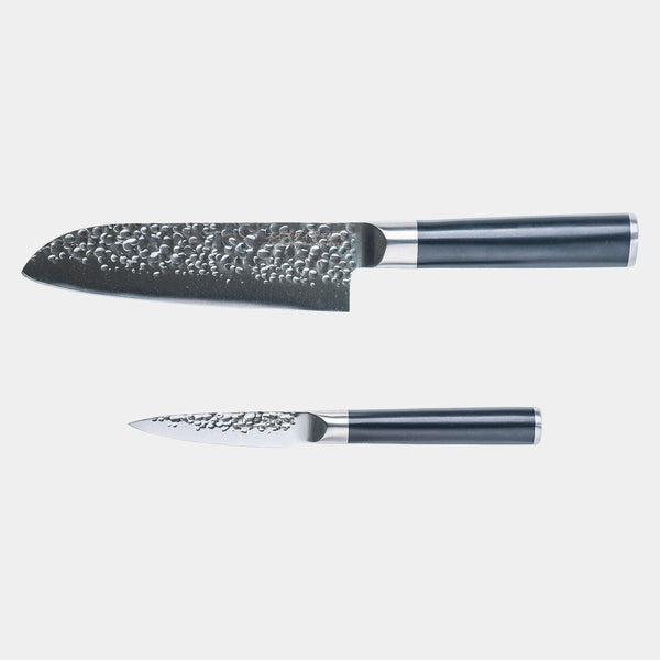 swiss diamond Hammered Santoku Paring Set