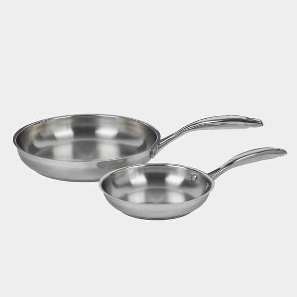 swiss diamond Premium Steel 2 Piece Fry Pan Set