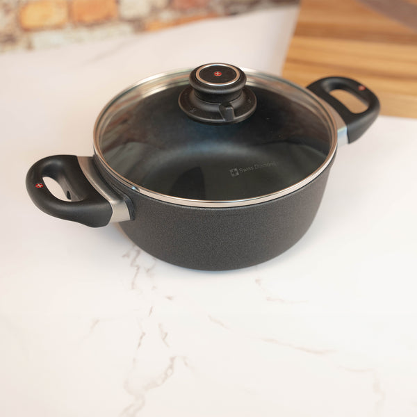 Swiss Diamond XD Nonstick 2.3 Qt Casserole With Glass Lid - Induction