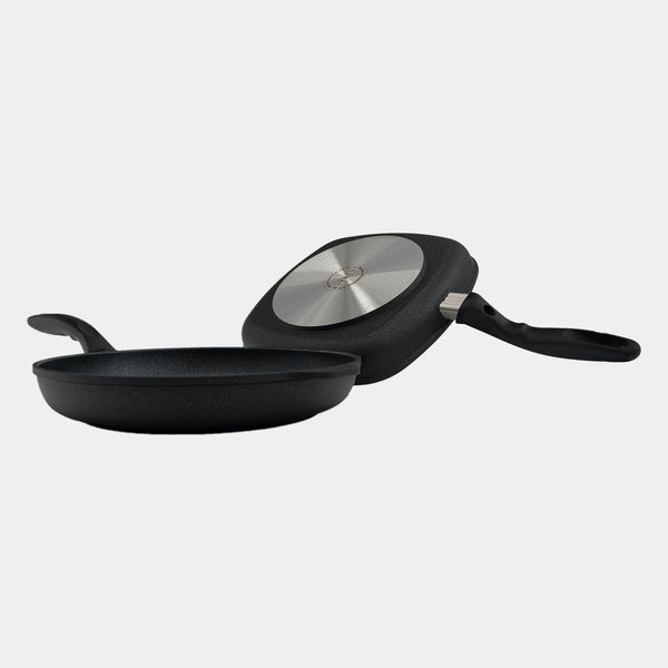 Swiss Diamond XD Nonstick 2-Piece Set - Fry Pan & Grill Pan - Induction