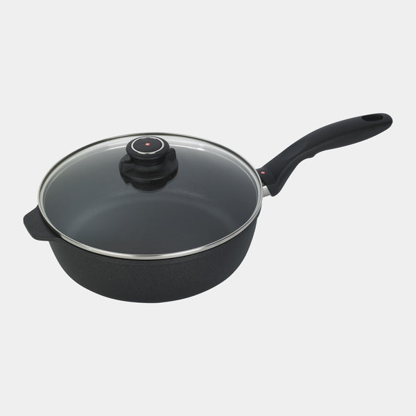 swiss diamond XD Nonstick 3.2 qt Saute Pan with Glass Lid - Induction