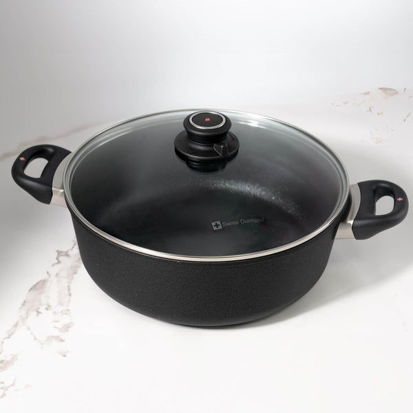 Swiss Diamond XD Nonstick 5.3 Qt Braiser With Glass Lid - Induction