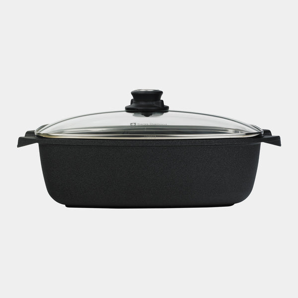 Swiss Diamond XD Nonstick 5.3 Qt Roaster With Glass Lid