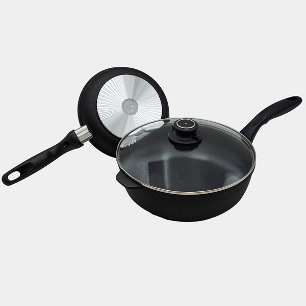 swiss diamond XD Nonstick 8" Fry Pan and 3.8 qt Saute Pan with Glass Lid Set