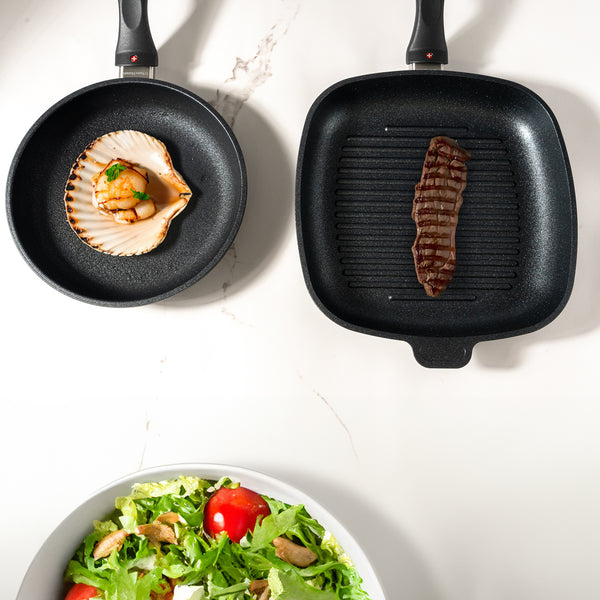 Swiss Diamond XD Nonstick 8" Fry Pan And 9.5"x 9.5" Grill Pan Set