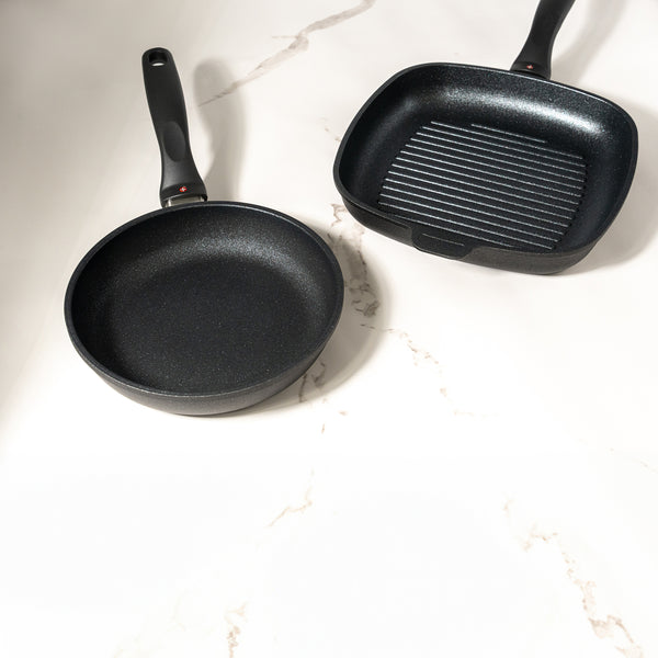 Swiss Diamond XD Nonstick 8" Fry Pan And 9.5"x 9.5" Grill Pan Set