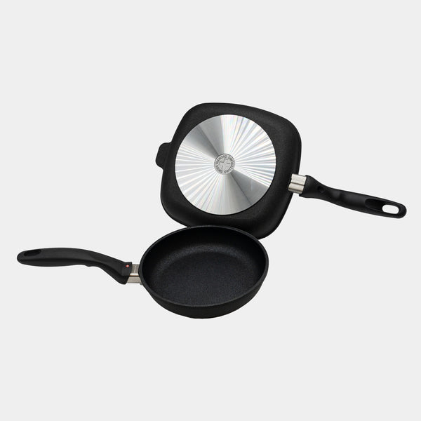 swiss diamond XD Nonstick 8" Fry Pan and 9.5"x 9.5" Grill Pan Set