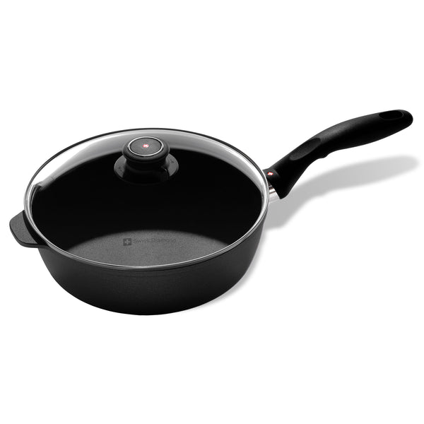 swiss diamond XD Nonstick Saute Pan with Glass Lid - Induction