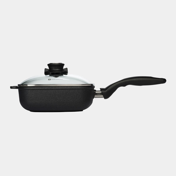 Swiss Diamond XD Nonstick Square Saute Pan With Glass Lid - Induction