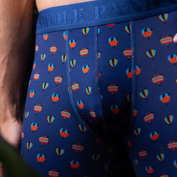 Swole Panda Bamboo Boxers 2 Pack - Navy Hot Air Balloons