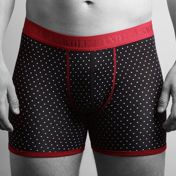 Swole Panda Bamboo Boxers 2 Pack - Skulls Black & White Spot