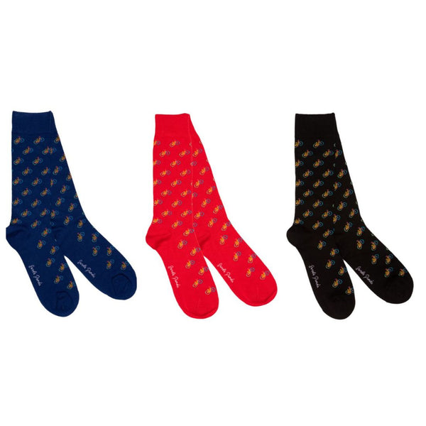 Swole Panda Bicycle Sock Box - 3 Pairs Of Bamboo Socks (His)