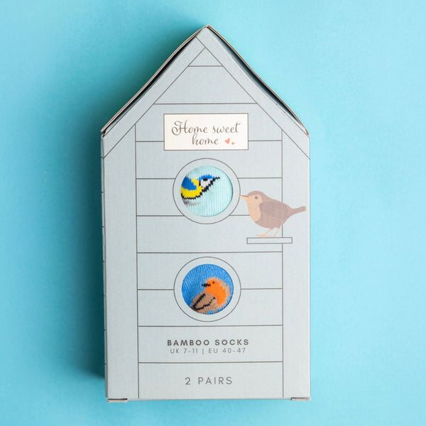 Swole Panda Bird Watching Sock Box - 2 Pairs Of Bamboo Socks (His)