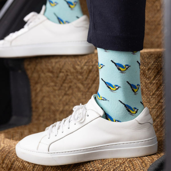 Swole Panda Bird Watching Sock Box - 2 Pairs Of Bamboo Socks (His)