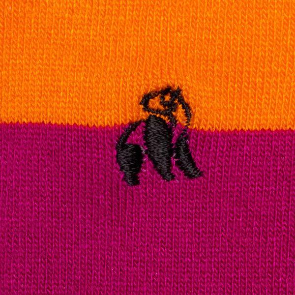 Swole Panda Block Striped Bamboo Socks (Comfort Cuff)