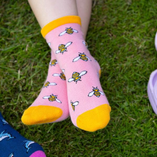 Swole Panda Bumblebee Matching Bamboo Socks (Adult & Child)