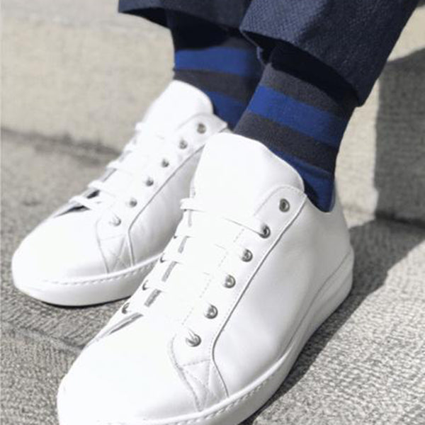 Swole Panda Charcoal Striped Bamboo Socks (Comfort Cuff)