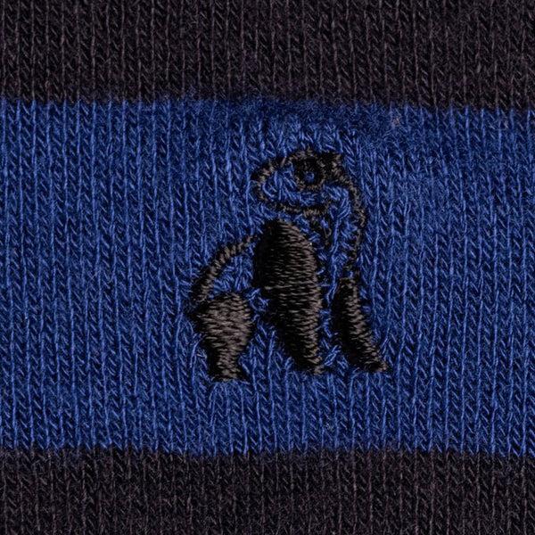 Swole Panda Charcoal Striped Bamboo Socks (Comfort Cuff)