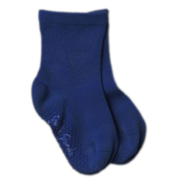 swole panda Children's Royal Blue Bamboo Grip Socks