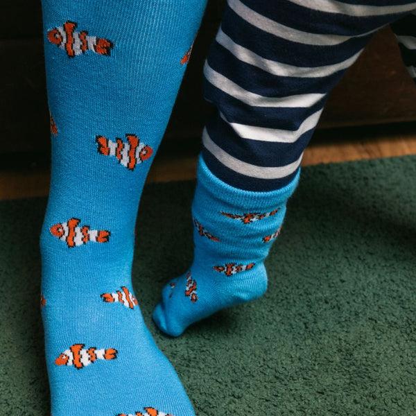 Swole Panda Clown Fish Matching Bamboo Socks (Adult & Child)