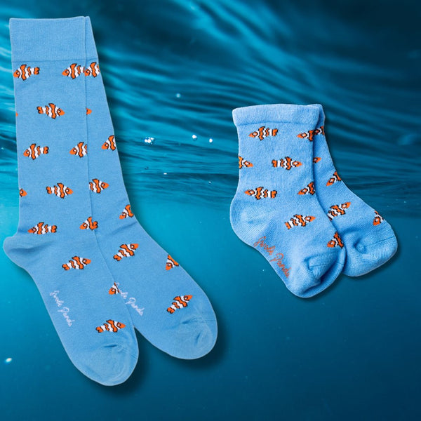 swole panda Clown Fish Matching Bamboo Socks (Adult & Child)